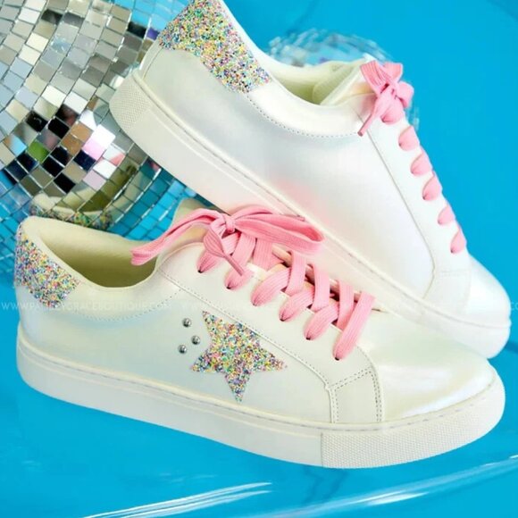 CORKYS Supernova Pearlized White Sneaker Tennis Shoe Sizes 8 NWT - Picture 2 of 11